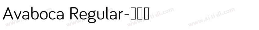 Avaboca Regular字体转换